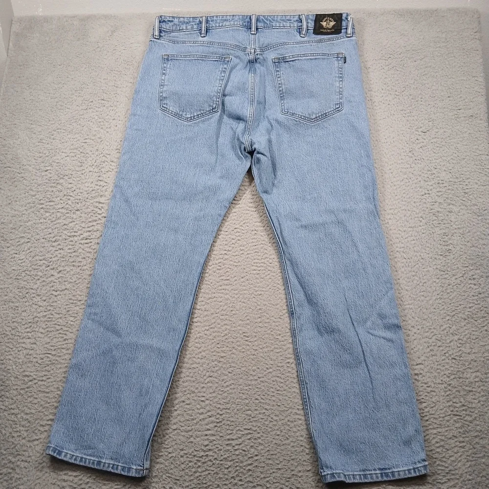 Dockers Jeans Mens 40x32 Light‎ Wash Blue Denim Straight Fit